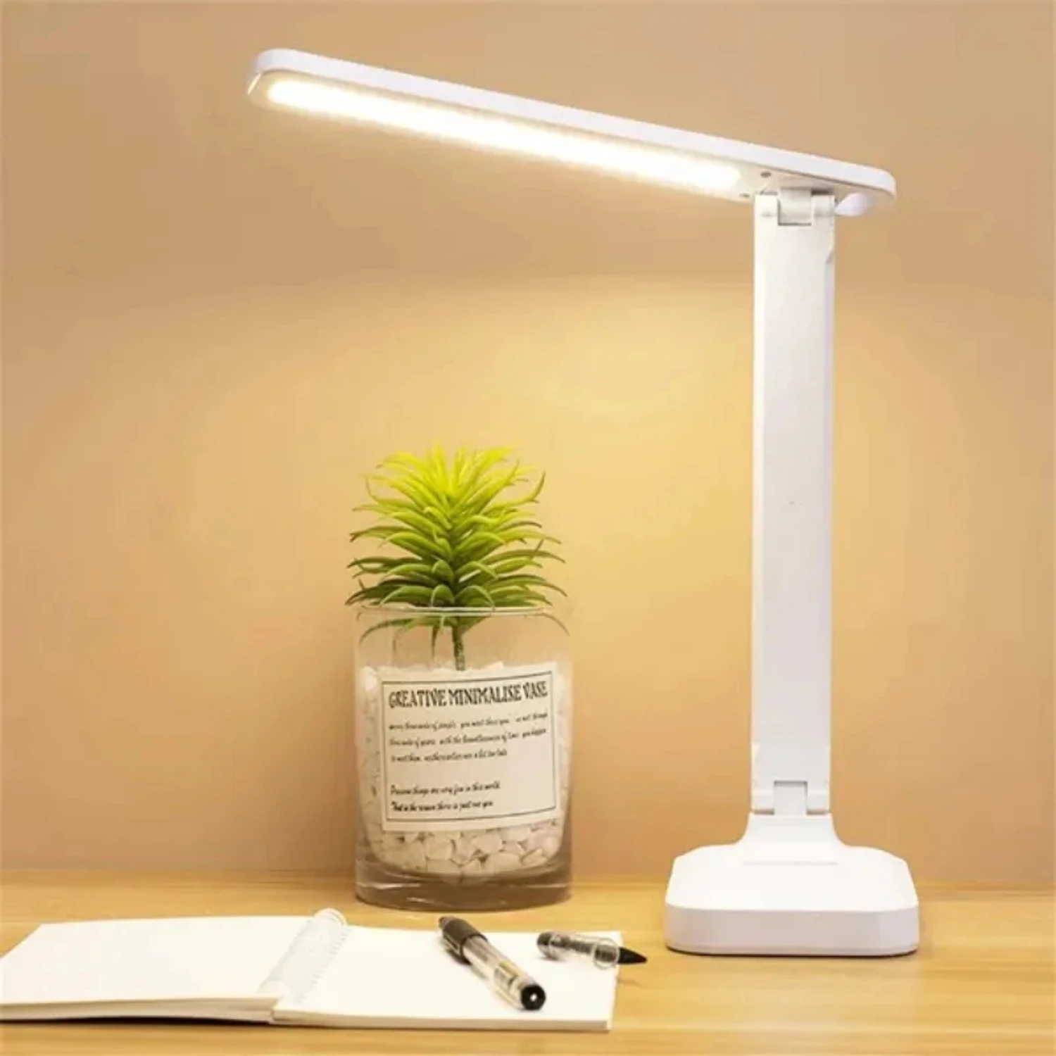 Led Desk Lamp 3 Color Stepless Dimmable Touch Foldable Table Lamp Bedside Reading Eye Protection Night Light USB Chargeable