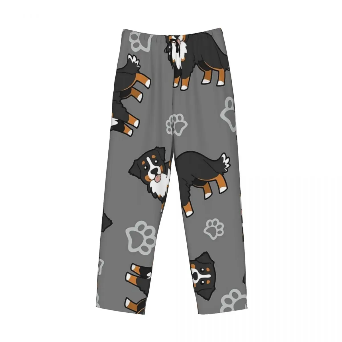 Custom Bernese Mountain Dog Pajama Pants Men Sleepwear Sleep Lounge Bottoms with Pockets