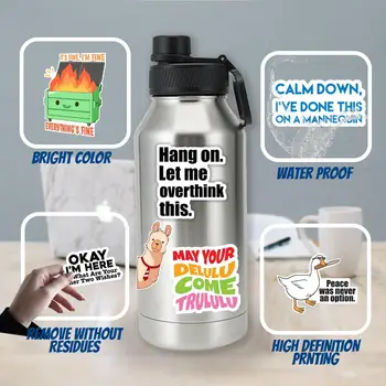 130張趣味標語貼紙,成人適用,防水,可貼於水瓶、筆記型電腦、保險桿、手機、帽子、牆壁、窗戶等處。 12 最佳銷售 滑稽的貼紙 - №12