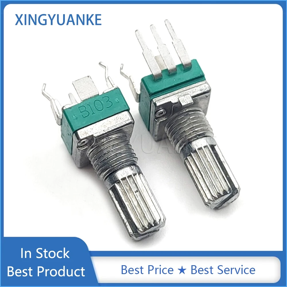 3PCS Sealed 3-Pin R097 RK097N Single Vertical Potentiometer With Bracket B5K B10K B20K B50K B100K B502 B103 B104 Handle 15MM