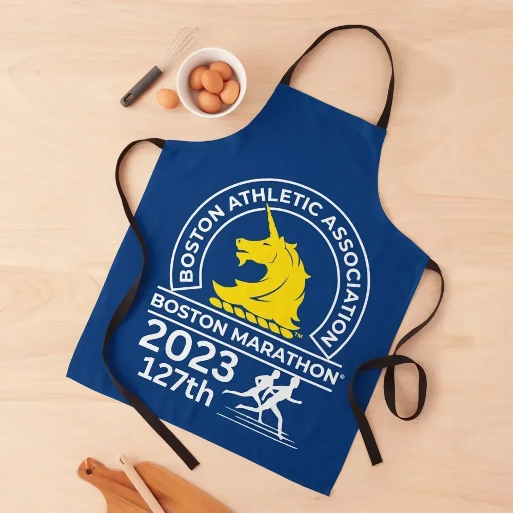 

Boston Marathon 2023 Apron Restaurant Kitchen Equipment For Kitchen Chef Uniform For Men Cooking Apron
