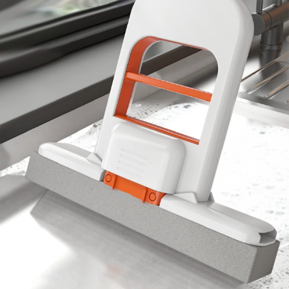 ممسحة صغيرة محمولة ذاتية الضغط، تصميم مدمج خفيف الوزن لأرضيات الأجهزة اللوحية والنوافذ سهلة الاستخدام والتخزين #5