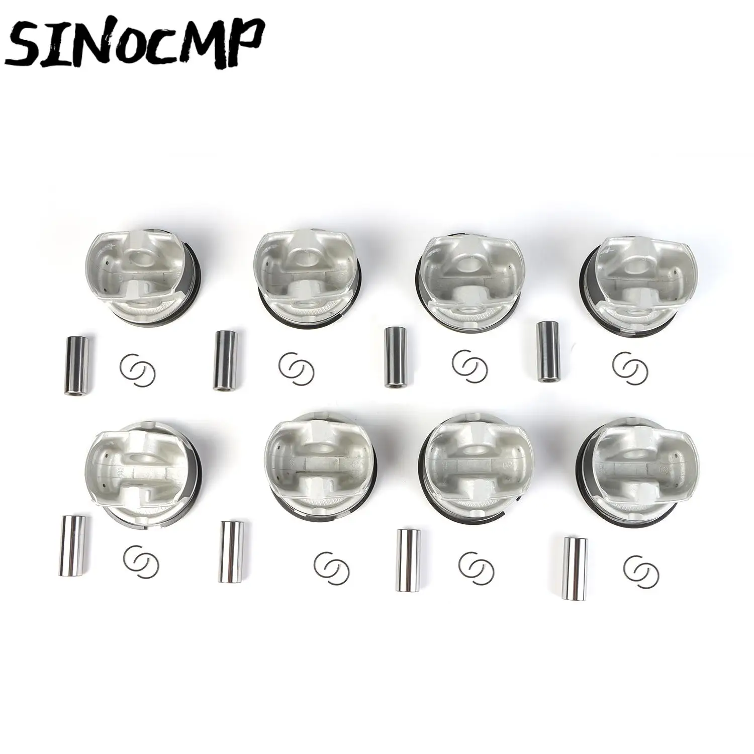 

8 Pcs Pistons & Rings 11257537124 Fit For BMW E53 E60 E63 E64 E66 4.8L STD 21mm Engines & Components Pistons Automobiles Parts