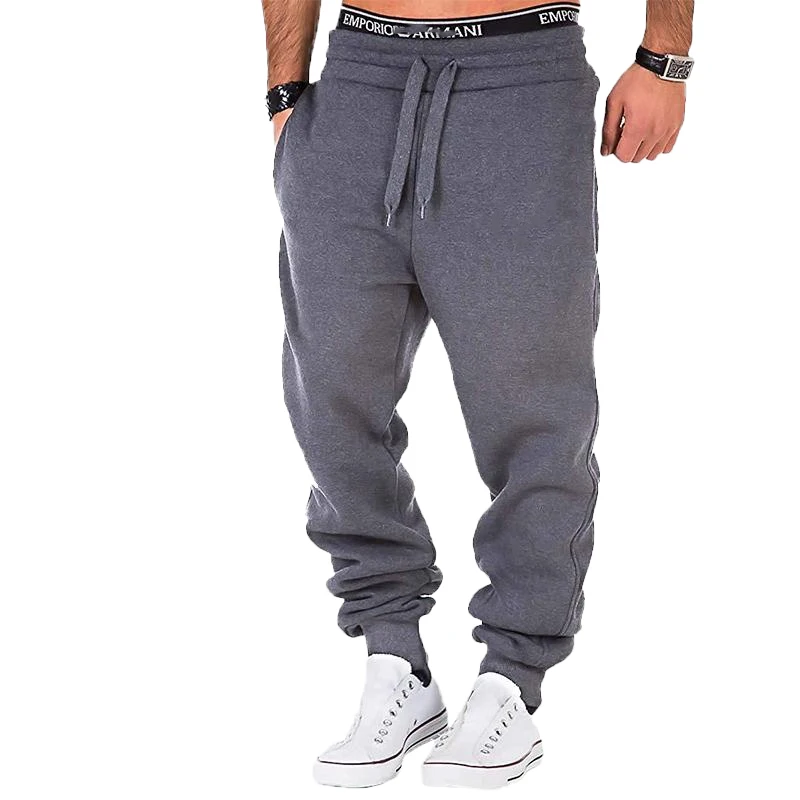 Moletom longo solto masculino, calça jogger casual, fitness esportiva, calça de jogging sólida, novo, 2023