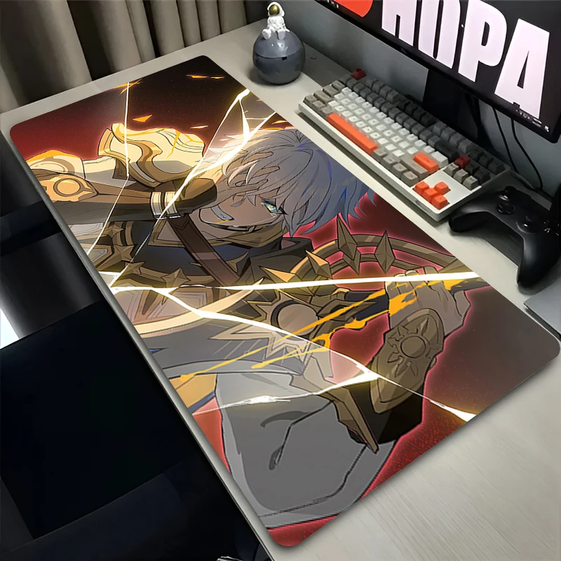 

Mouse Pad Laptop Rubber Extended Desktop Mat Computer Gamer Mousepad PC Gaming Accessories Honkai Star Rail Phainon Keyboard Pad