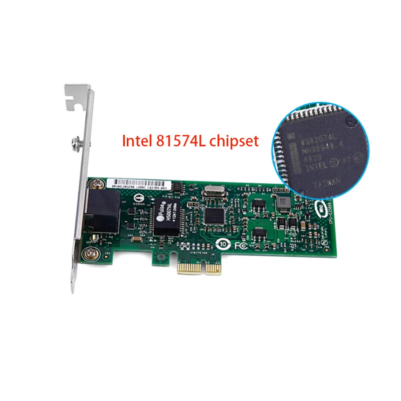 RJ-45 Adaptor LAN PCIE Ke Permainan Ethernet Gigabit PCI-E Kartu Jaringan PCI Express Aksesori Komputer Intel 81574L Tanpa Disk untuk PC