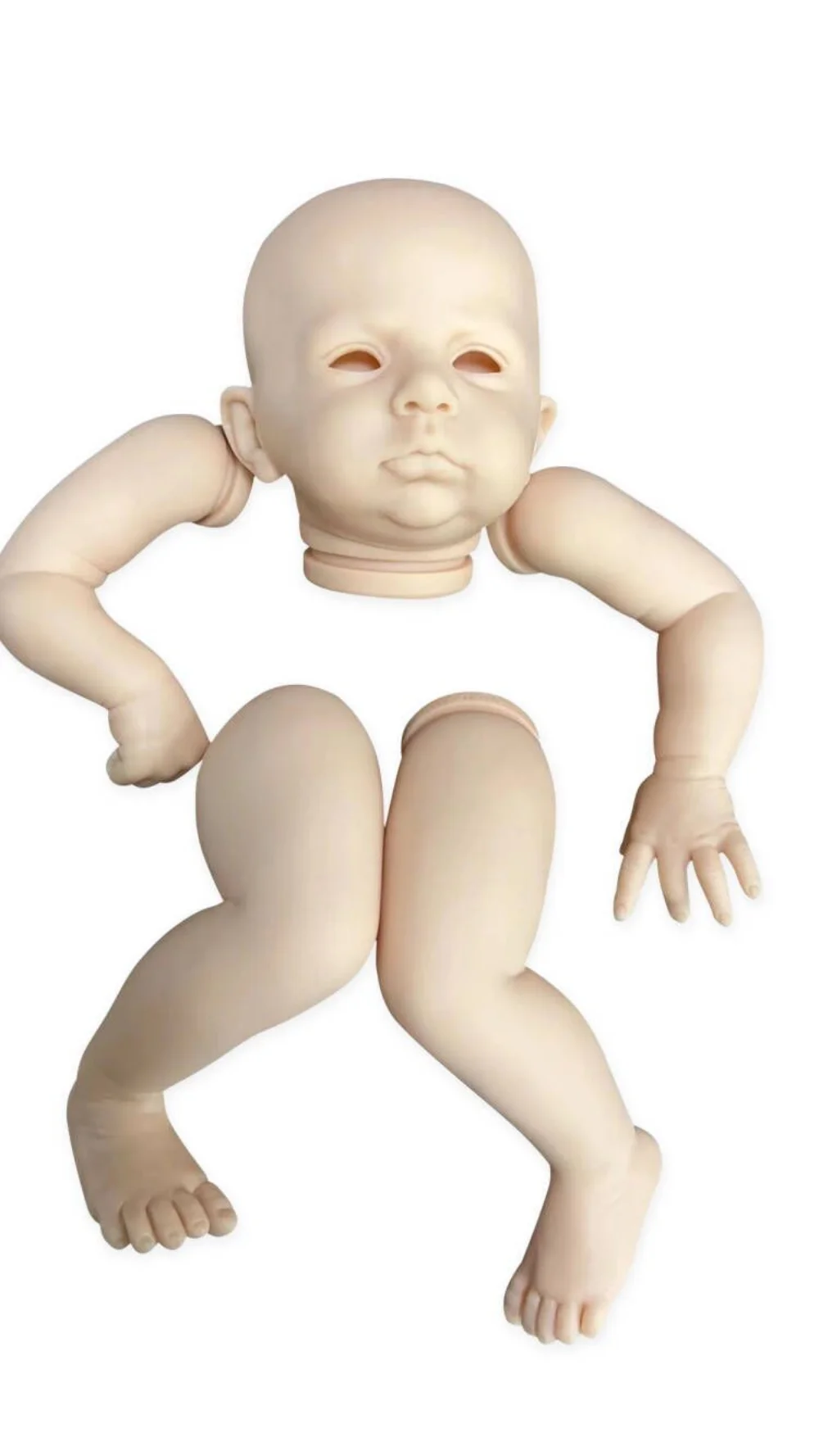 

22inch Bebe Reborn Doll Kit Popular Cameron Unfinished Unpainted Doll Parts with Cloth Body and eyes DIY Handmade Kits Reborn