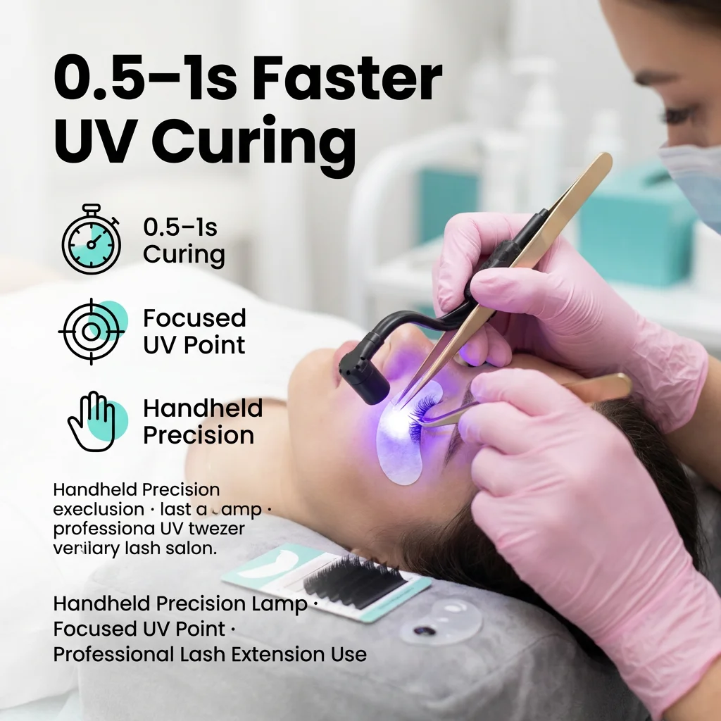 UVまつげピンセットライト 2W ヒートレスLEDライト U - Eyelash Extension Videos のレビューと価格