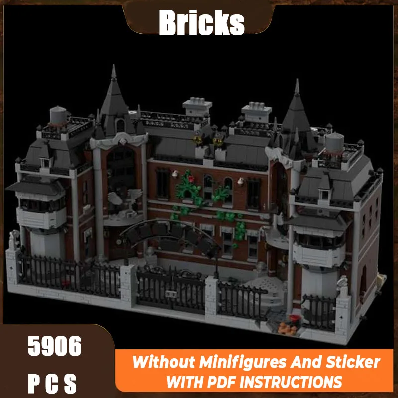 

Изысканный новый продукт: Конструктор MOC «Городская улица» — Модель психиатрической больницы. Технологичный модульный набор для творчества. Игрушка-подарок DIY.