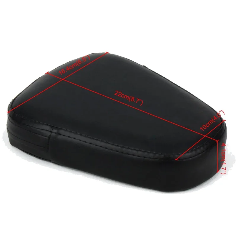 Universal Motorcycle Motorbike Rear Passenger Pillion Backrest Cushion Pad Black For Harley Ducati Honda Yamaha Suzuki Kawasaki