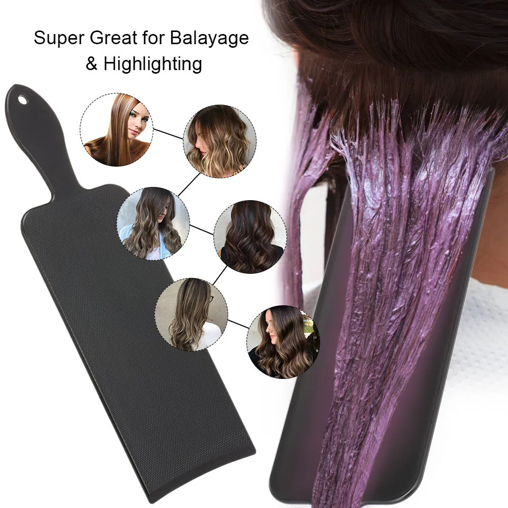 Hair Coloring Dyeing Board Plate Portable Professional Hair Coloring Board Palette Matte Black Dyeing Supplies Stytling Tools