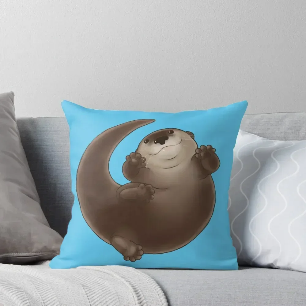 Chonk Otter Throw Pillow christmas decorations 2025 christmas pillowcases pillow