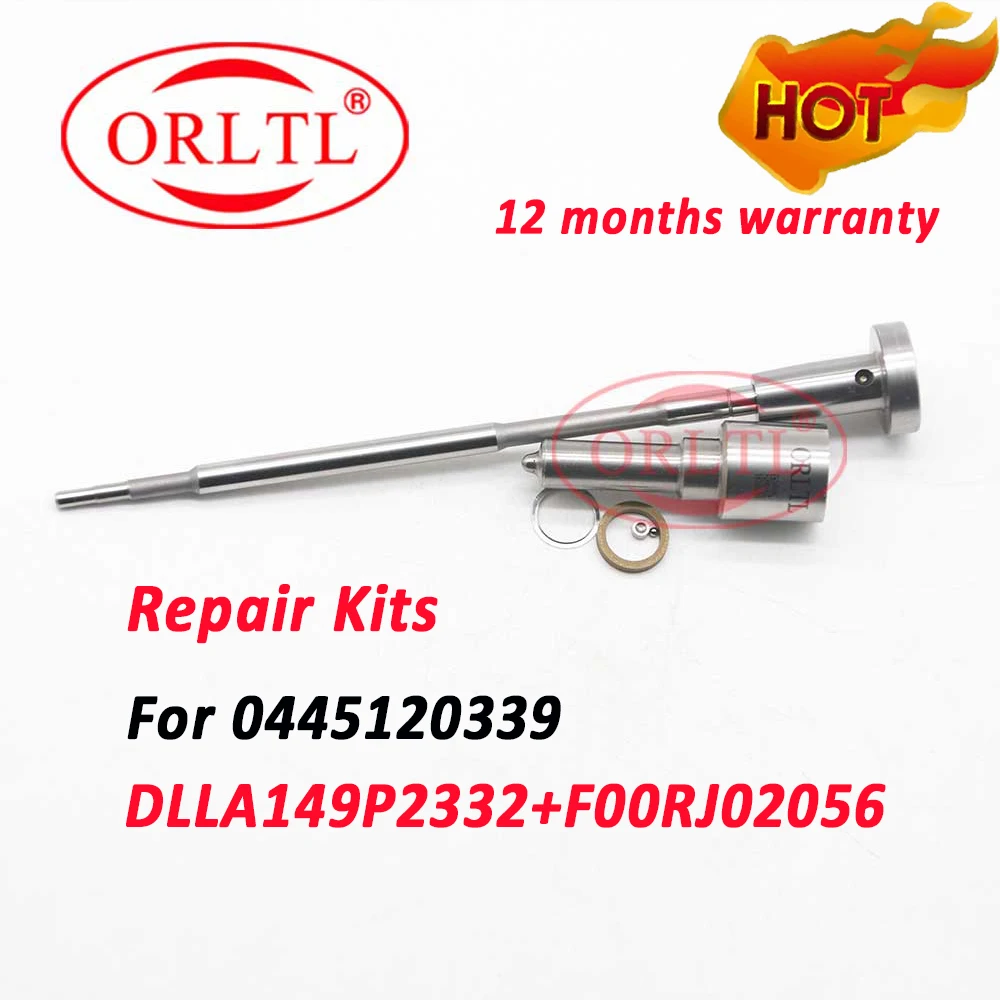 ORLTL 0445120339 0445B29526 Diesel Common Rail Injector Repair Kits DLLA149P2332 Nozzle 0433172332 Valve F00RJ02056