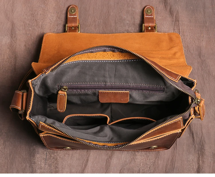 LUOKIR Retro Umhängetasche Crazy Horse Leder Schulter Tasche männer Echte Leder Crossbody Lokomotive Tasche Klassische Cambridge Tasche – Detail 14