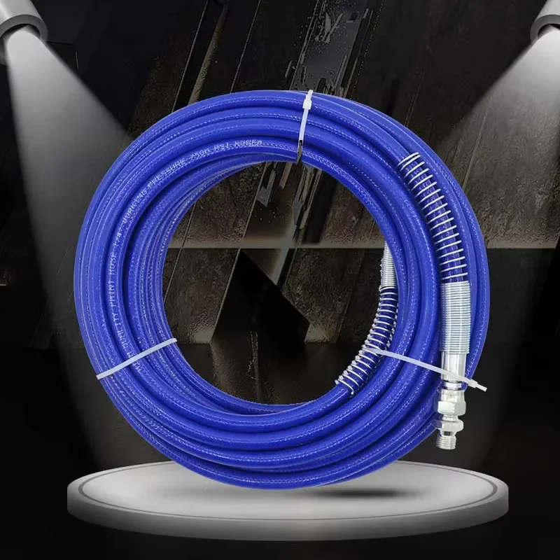 1/4 Putty Painting Airless Sprayer High-Pressure Pipe 15M 20M 30M Explosion-proof Steel Wire Pipe Working Pressure 3300PSI