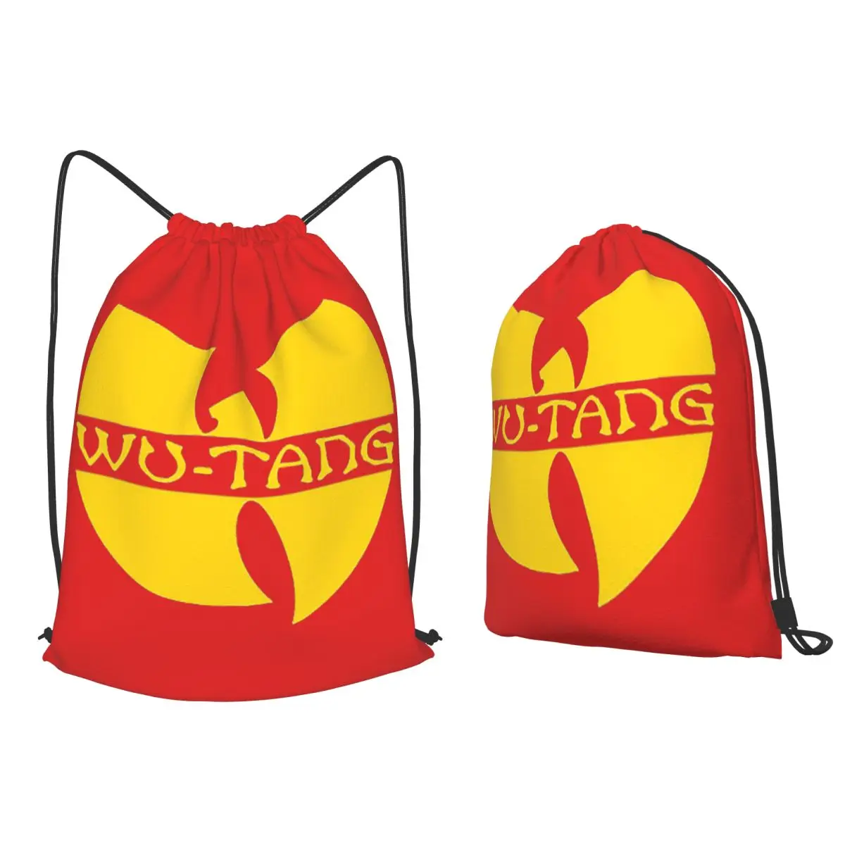 Wu Tang Clan Print Backpacks Portable Drawstring Bags Sundries Bag Book Bags for Man Woman Students