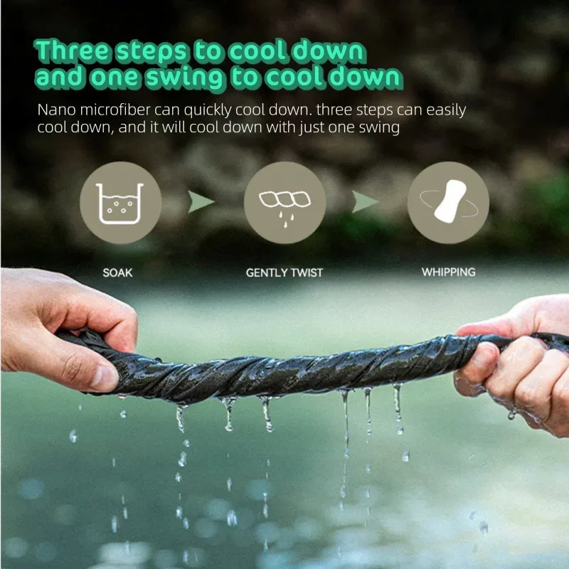 HIKEMAN منشفة خارجية سريعة الجفاف - منشفة رياضية محمولة للتخييم وصالة الألعاب الرياضية واللياقة البدنية |   نسيج ممتص للعرق وتبريد الثلج