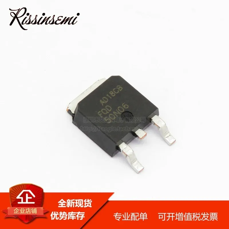 10PCS  FQD50N06L FQD50N06 D50N06 TO-252 50A 60V NEW and Original in Stock