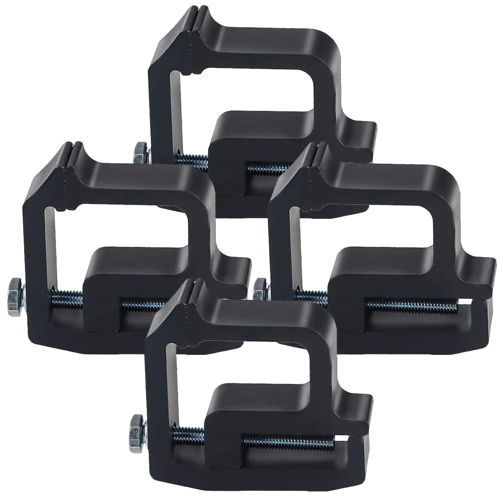 

4 Pcs Shell Clip Truck Roof Camper Fixed Mounting (black) 4pcs/pack Iron (bolt) Cap Topper Clamps