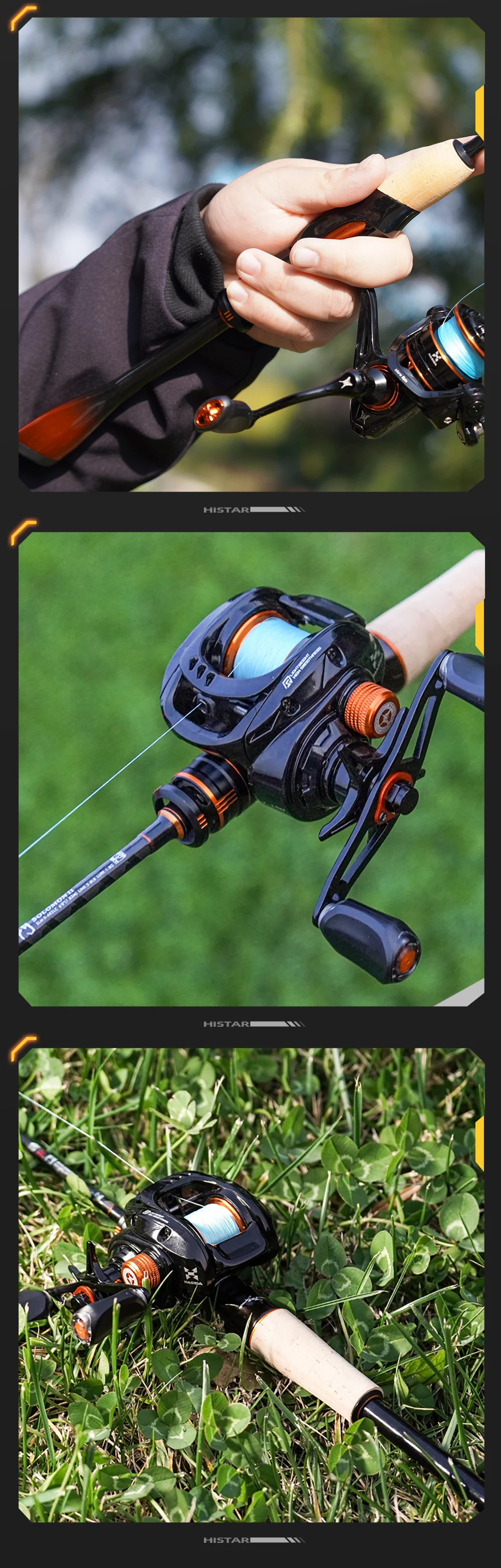 HASIDA Solomon II BFS Casting-Rute 2-teilige Kohlefaser-Angelrute UL/L DKK SIC Guides Korkgriff Spinning/Casting – Detail 14
