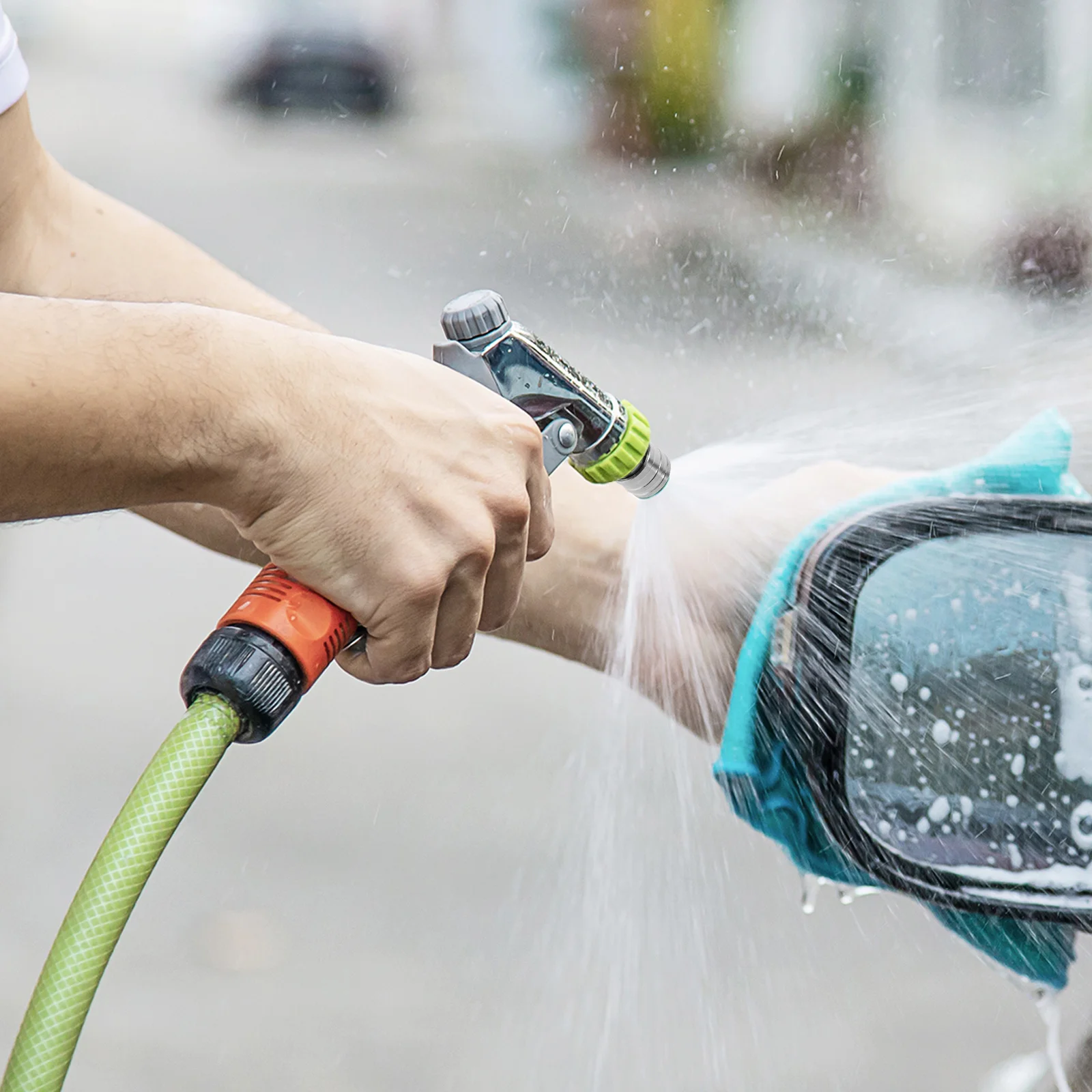 

High Pressure Hose Nozzle Stainless Steel M14x1.5 Quick Connect Pressure Washer Adapter Leakproof Car Wash Hose Attachment Heavy