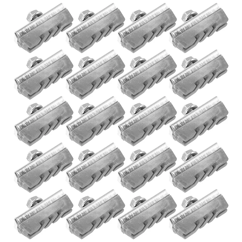 

20Pcs Professional Brake Pads Rubber Metal Material Reliable Braking Performance Road Mountain Bicycles Road Bike Brake Pads