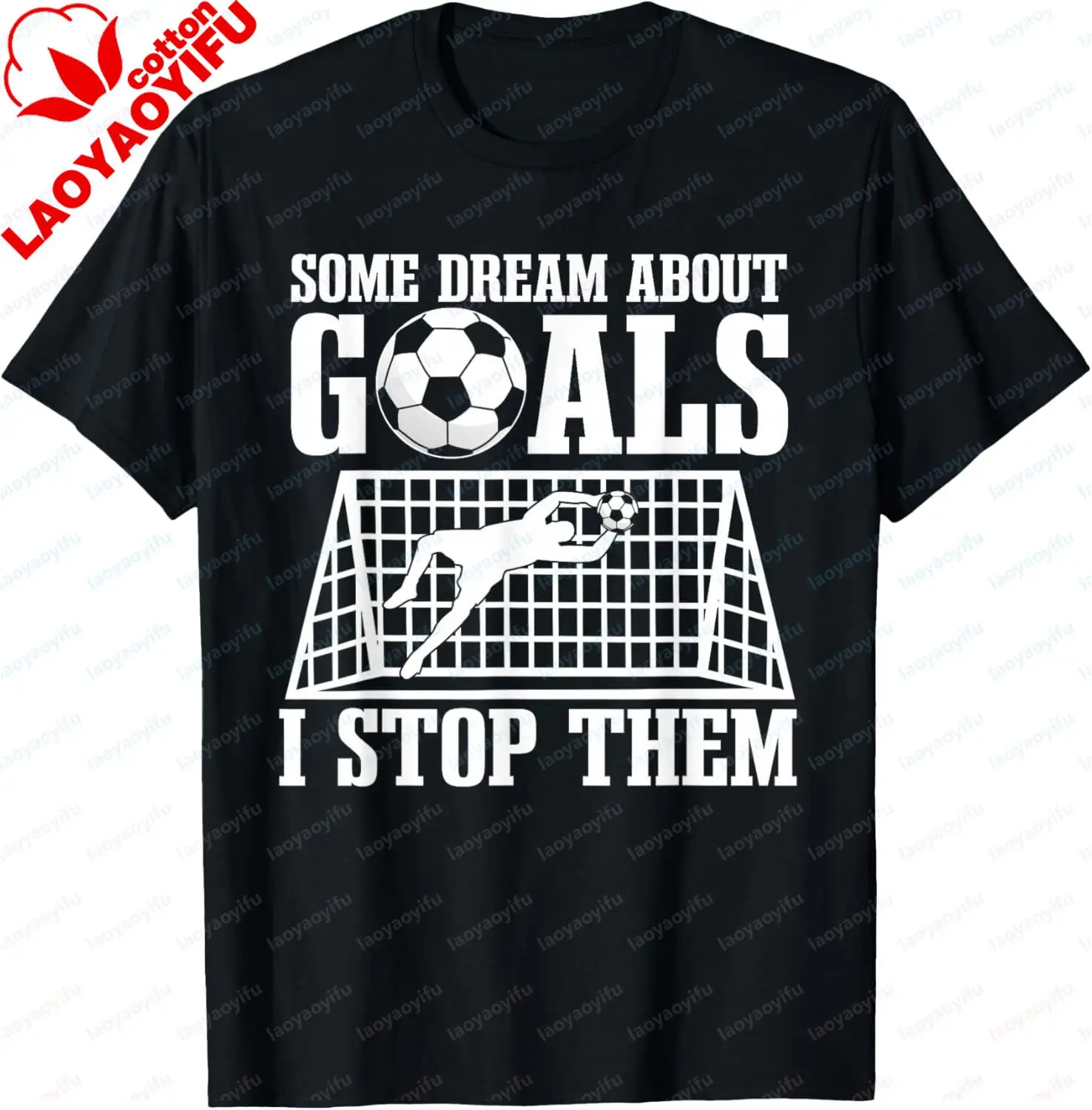 Goalie Soccer Player Goalkeeper Team Keeper Sport Goaltender T-Shirt Mens Fashion Cotton Tee Graphic T Shirts Camisas