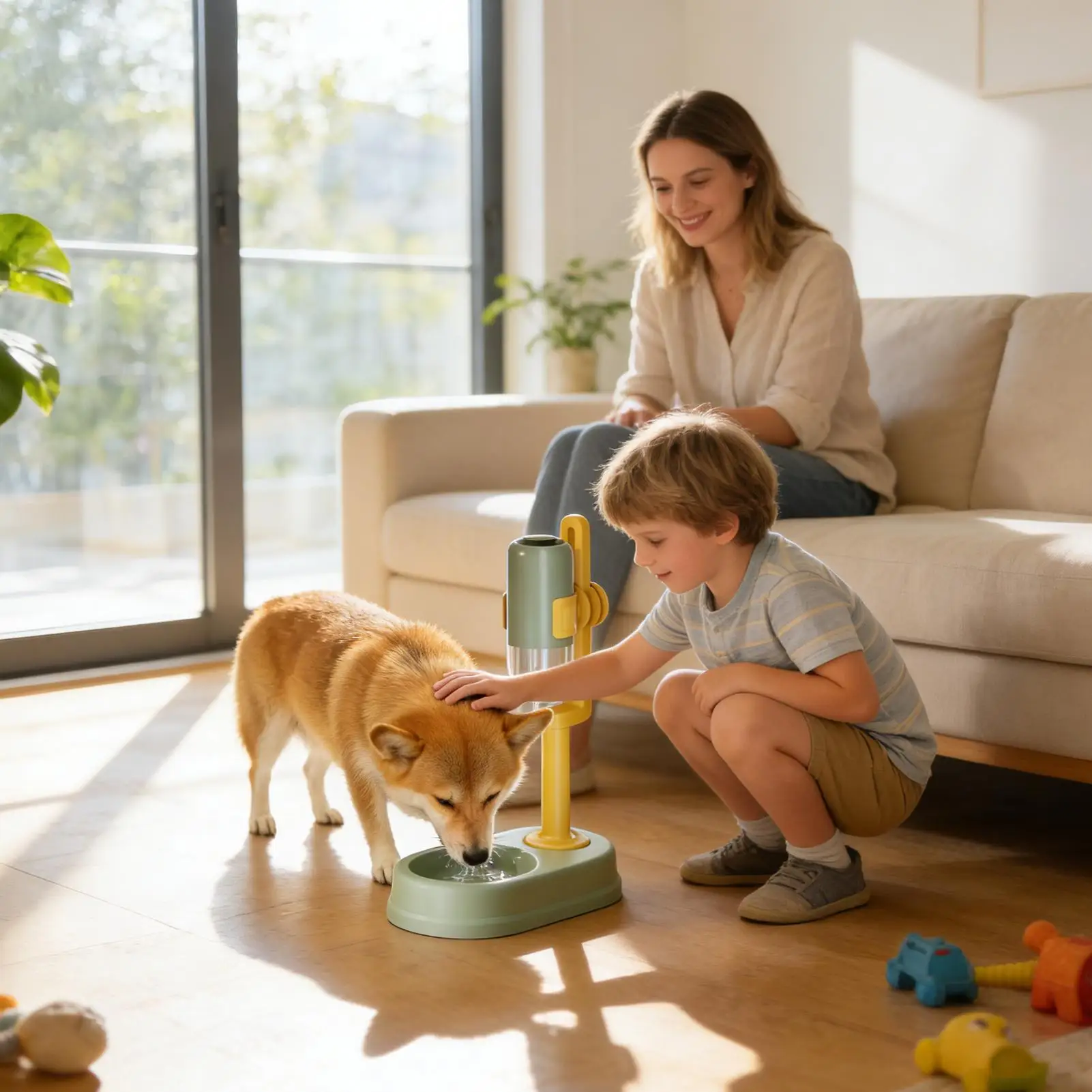 

Автоматическая поилка для животных с регулируемой высотой, защита от капель, 750 мл, напольная бутылка-поилка для собак с подставкой