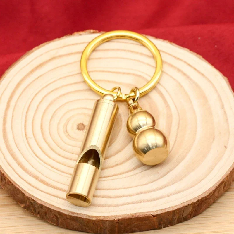 Brass Whistle High Decibel Portable Outdoor Whistle Hiking Camping Life-Saving Whistle Referee Training Whistles Outdoor Gadgets