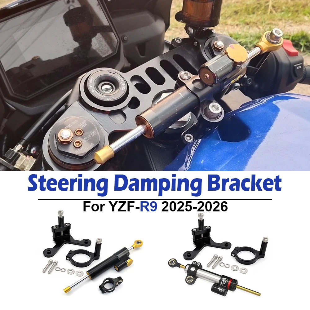 For Yamaha YZF-R9 2025 YZFR9 2026 YZF R9 New Motorcycle Accessories CNC Handlebar Steering Damper Bracket Stabilizer Mount kit