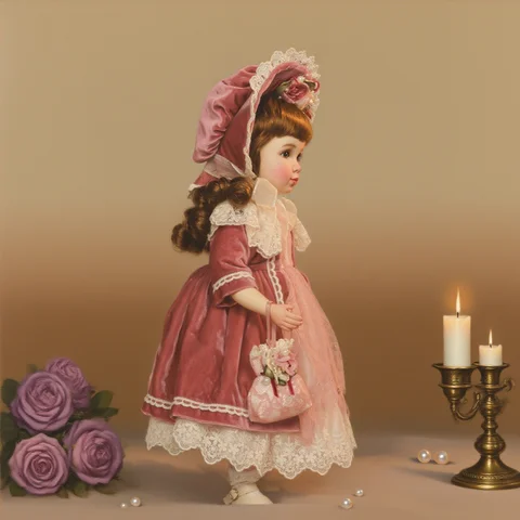 Muñeco de porcelana Kawaii Cloveray de 18 pulgadas, bonito muñeco de palacio Retro de cerámica, decoración para habitación, juguetes hechos a mano, obra de arte Original, regalo con soporte