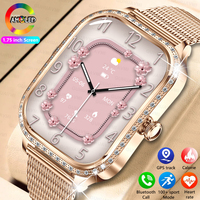 2025 New GPS Track Smart Watch Ladies 466*466 HD Screen Heart Rate Blood Pressure BT Call Smartwatch Women For Huawei Xiaomi IOS