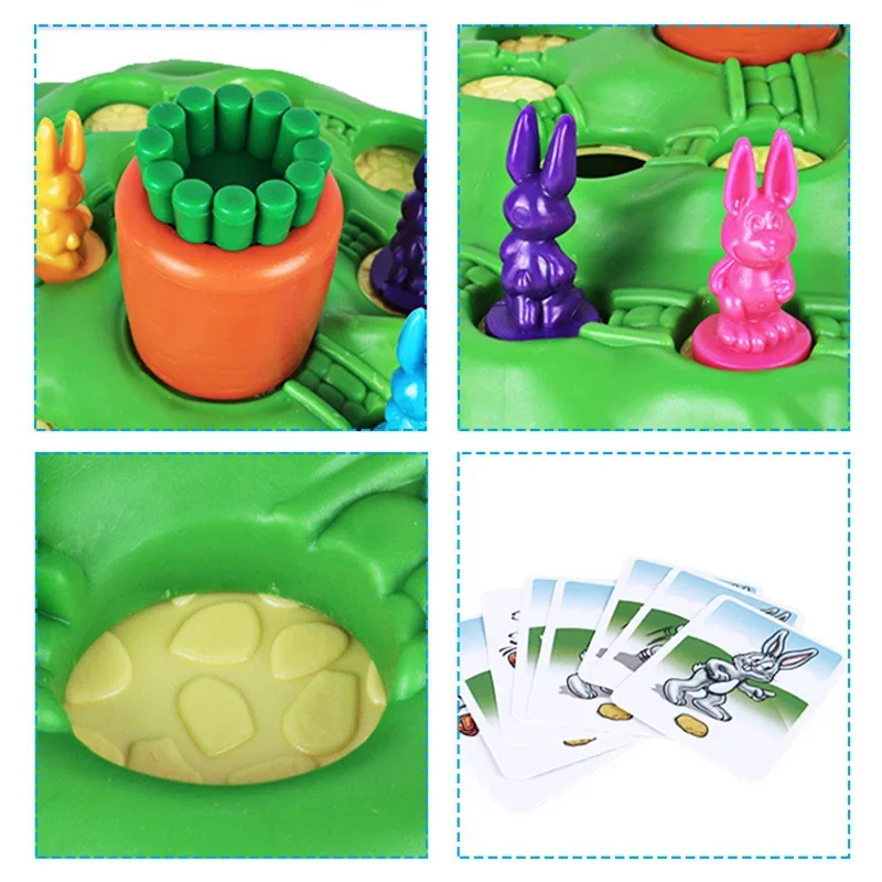 Lapin piège jeu jouet lapin Cross Country course filature navet goutte jeu de société jouet éducation précoce enfants jeu de société jouets