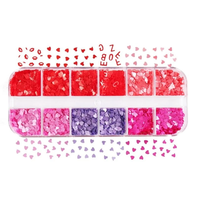 

12 сеток/коробок в форме звезд, флуоресцентные блестки, голографические блестящие хлопья, наполнитель