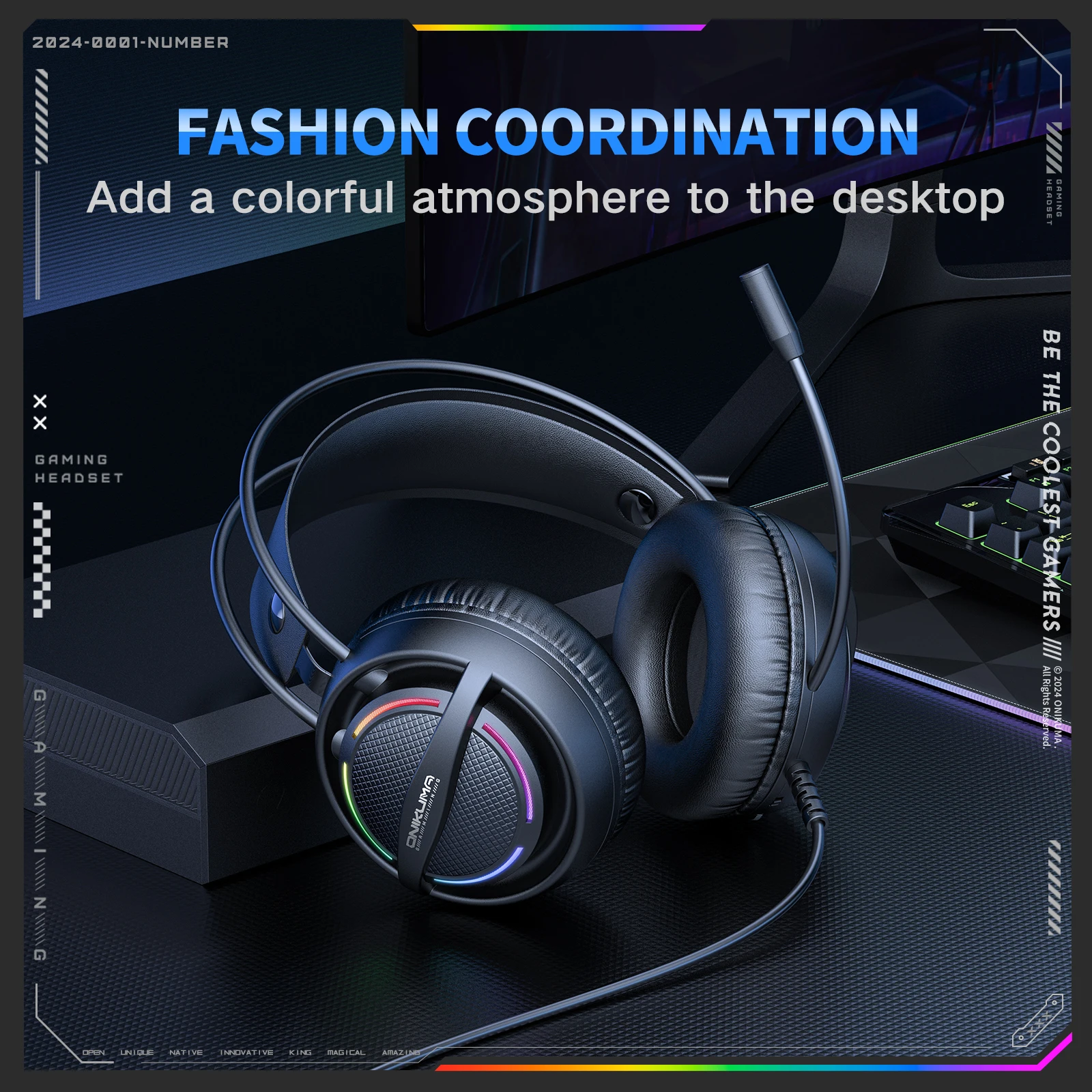 جديد السلكية سماعة الألعاب ONIKUMA X88 3.5 مللي متر جاك المحيطي ستيريو سماعات الألعاب مع هيئة التصنيع العسكري لينة الذاكرة غطاء للأذنين للكمبيوتر المحمول