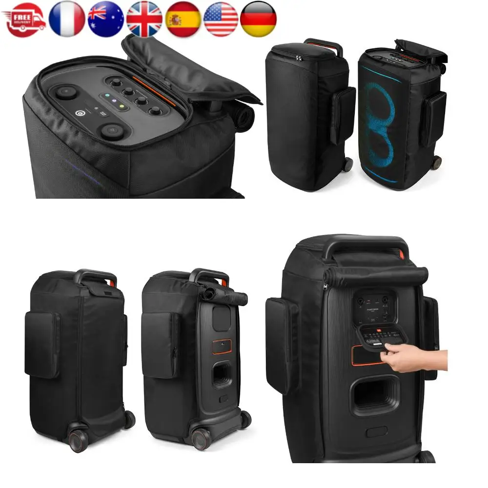 

Защитный чехол для колонки JBL PartyBox 520 с сетчатой вставкой и карманом для хранения, утолщенная нейлоновая сумка для хранения колонки на молнии