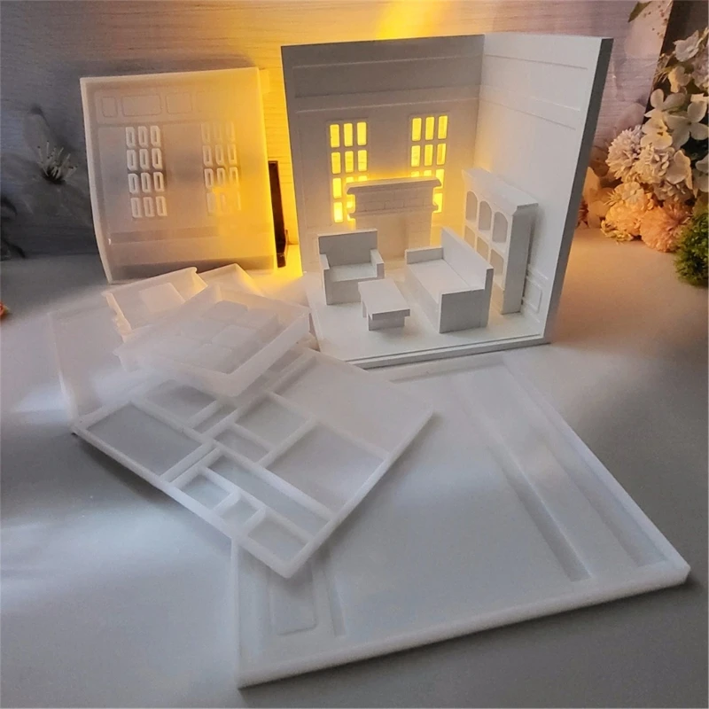 Easy to Use Sturdy Silicone Mold Collection for Miniature House Scene Hobbyists C1FC