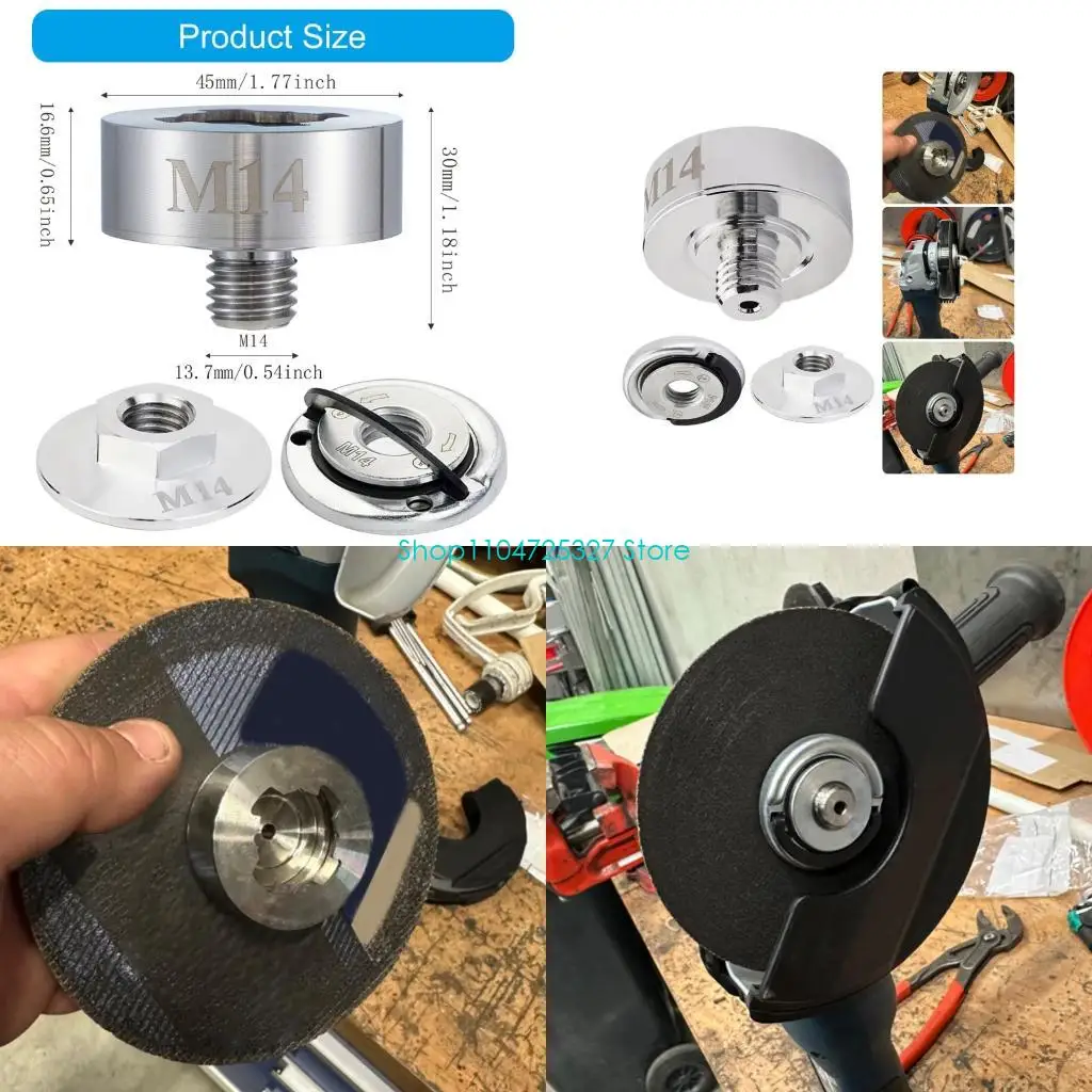 

D8KF Adapter Atdapter Adapter Adapter для X Lock Agles Ginders M14 5/8 -дюймовый адаптер резьбы