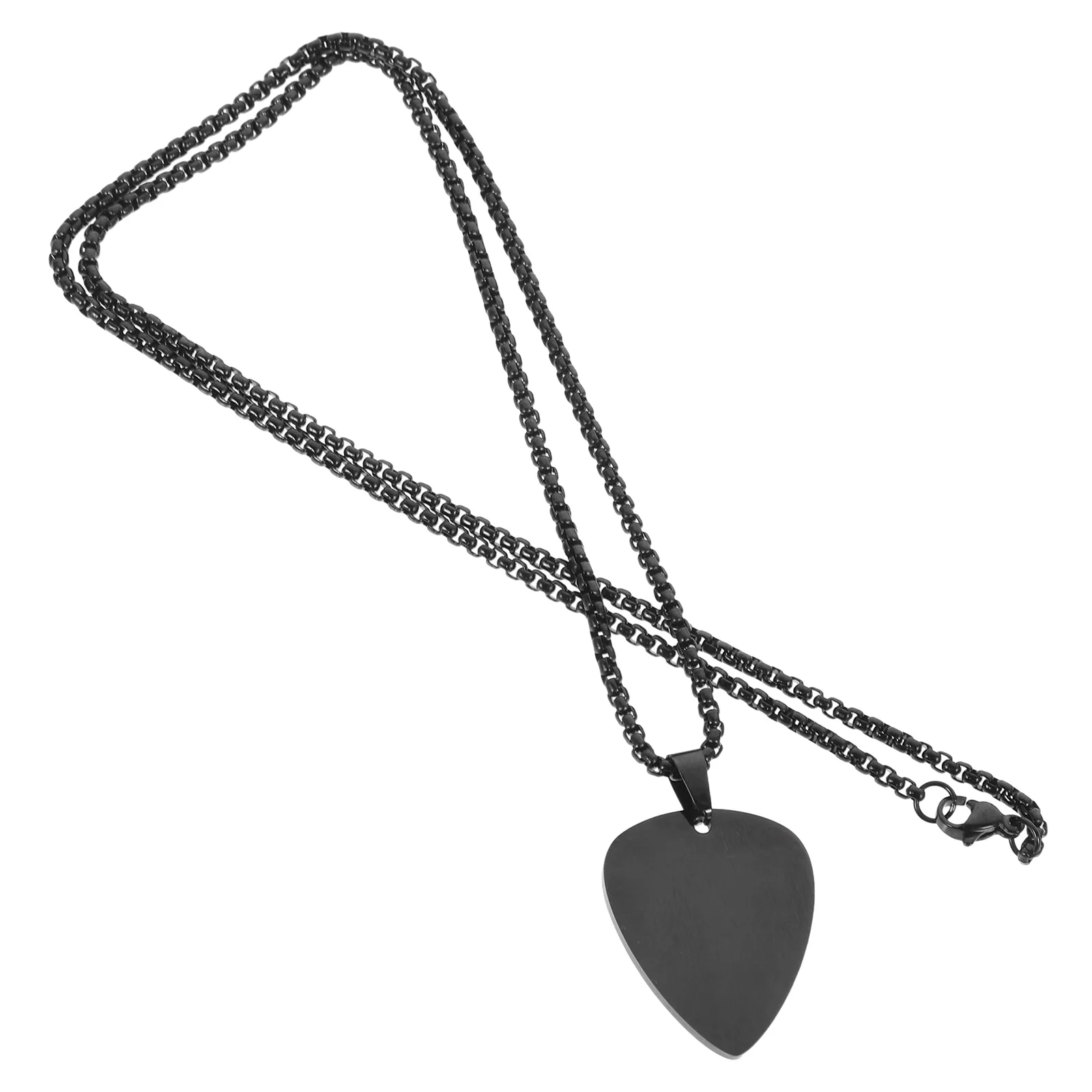 Guitar Pick Necklace Women Jewelry Pendant Chain Charm 304 Stainless Steel Clavicle