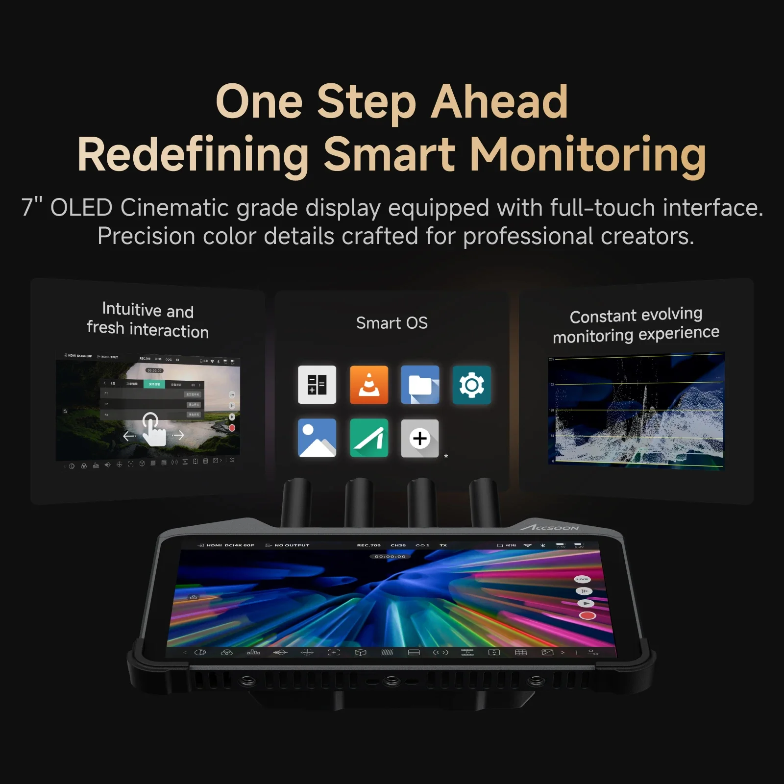 Accsoon CineView M7 Pro 1080p 4K 7” LCD touch screen Monitor 3D lut REC709 1000Nits HDMI SDI USB-C  field monitor