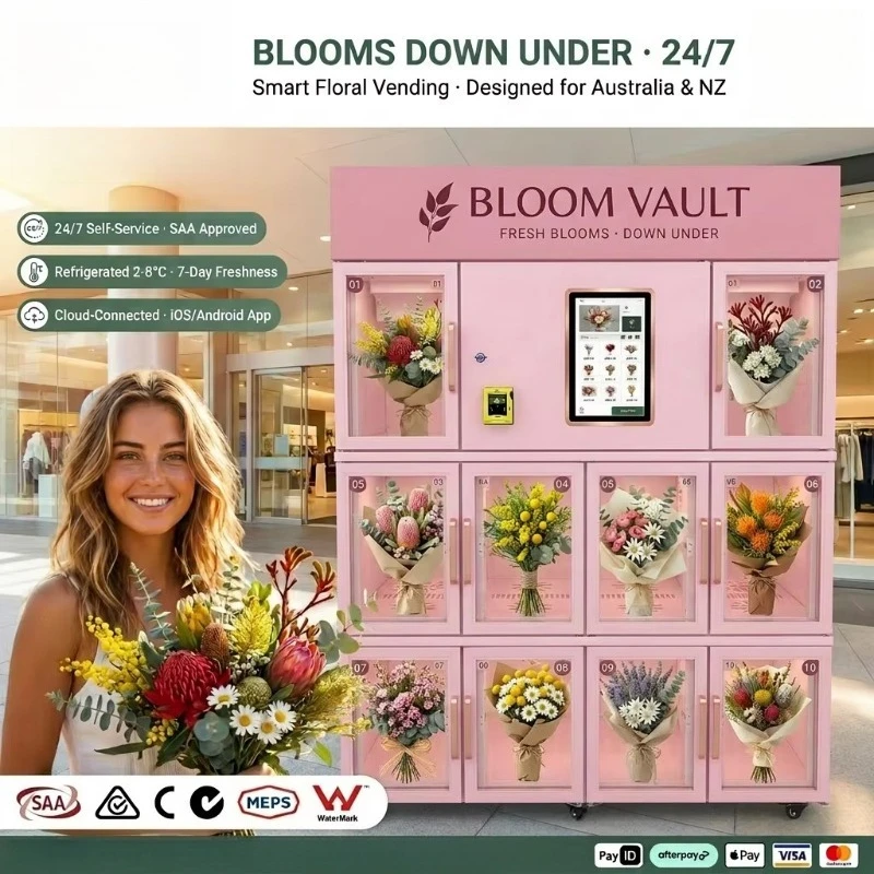 FL Customized Fast Payback Flower Vending Machine with Cold Chain Fresh Keeping System Commercial Machines for Small Businesses