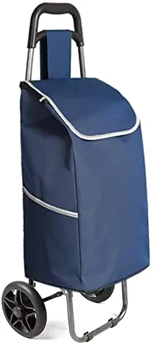 Portable Shopping Cart Small Pull Cart Folding Trolley for Laundry, Grocery, Shopping with Wheels Utility Cart Grocery