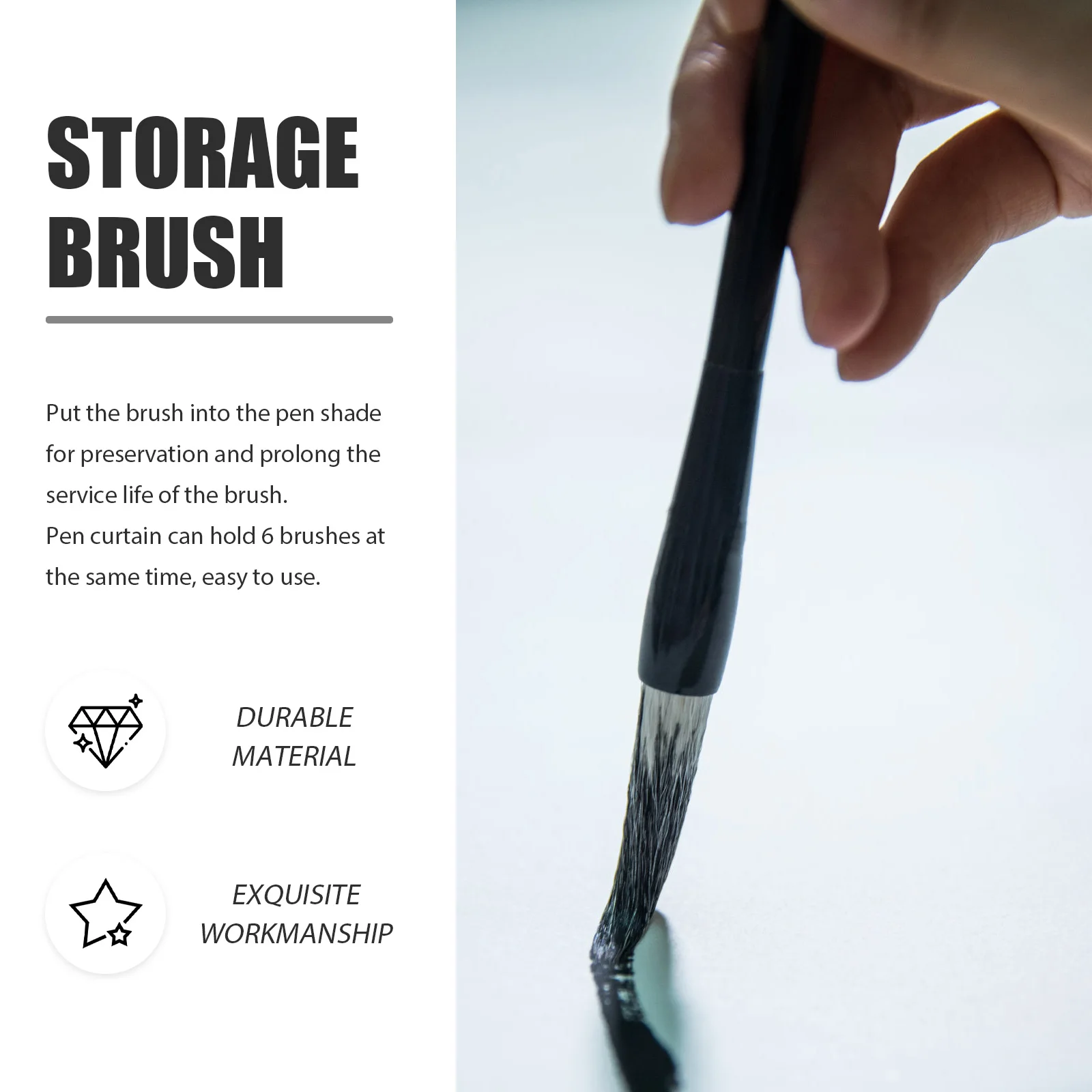 

Brush Pen Storage Artist Pencil Case Bag Handmade Cloth Pouch Bamboo Pens Lightweight