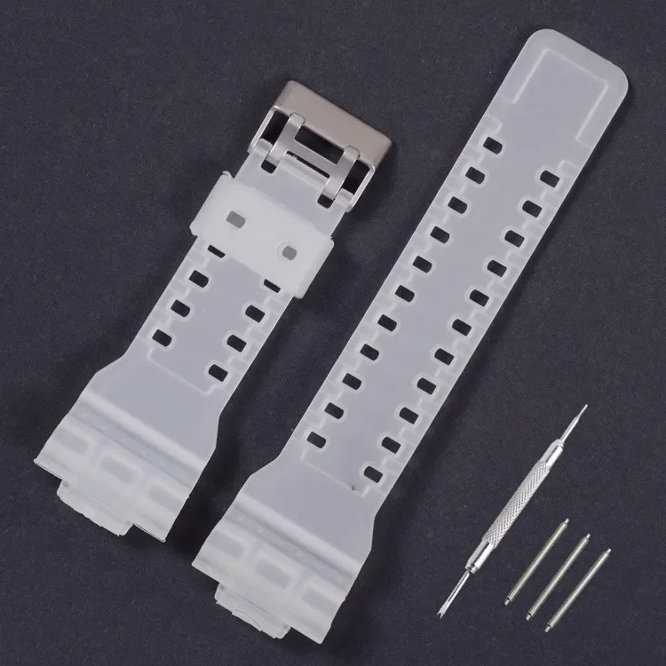 Waterproof Resin Watch Strap For Casio G-shock GA-110GB GA-100 Replacement Watchband for G Shock GD120 GA400 GA-700 with Pins