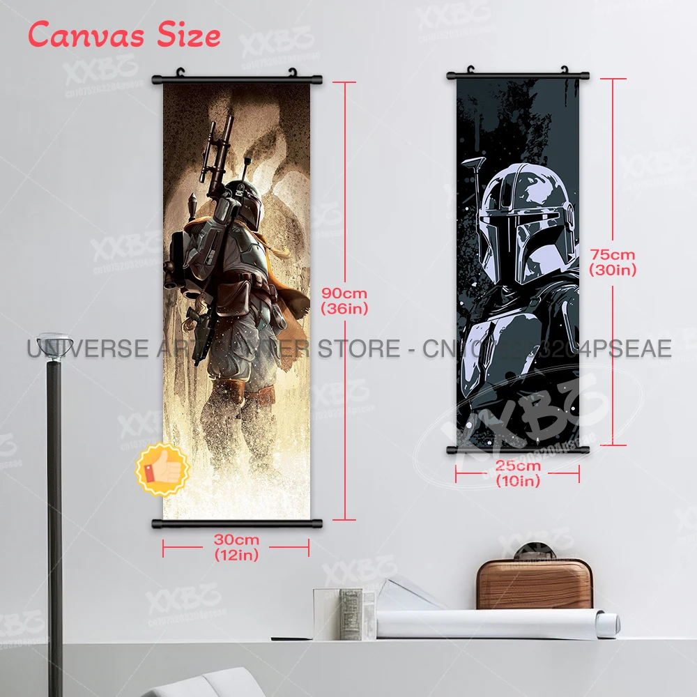 Star Wars Episode Poster Obi-Wan Kenobi Wandkunst Scrolls Bild Anakin Skywalker Filmfiguren Heimdekoration Hängemalerei