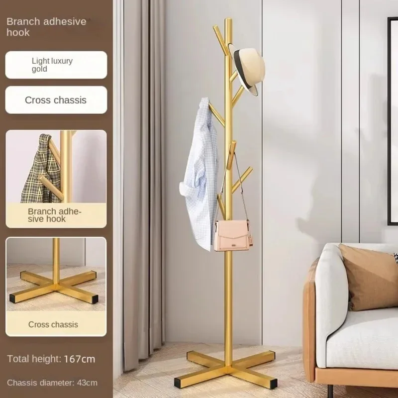 Clothes and Hats Rack Floor To Floor Bedroom Coat Hook Bedroom Vertical Tree Branch Shape Holder Hat