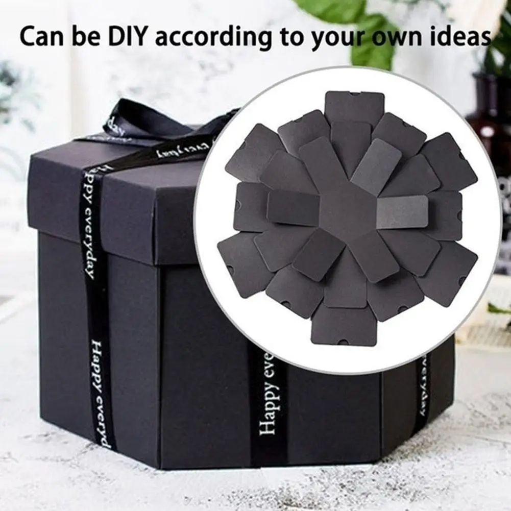 1 Pcs New Hexagon Multi-layer Surprise Explosion Box Suppl Photo For Valentine Confession Wedding Gift Party Scrapbook Diy