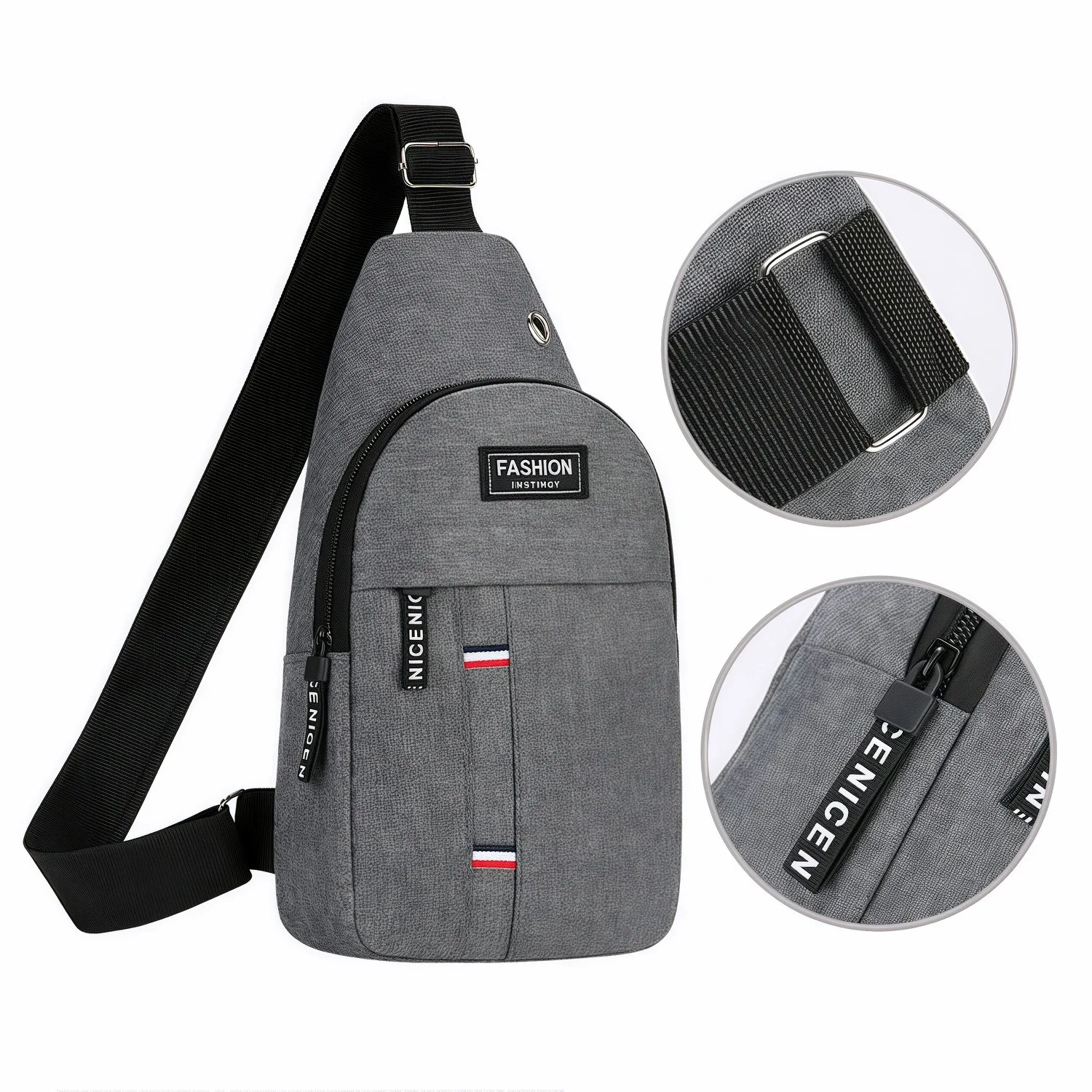 Men's Crossbody Sling Bag Lightweight Adjustable Waist Pack for Gym Running Outdoor Travel Hiking FU