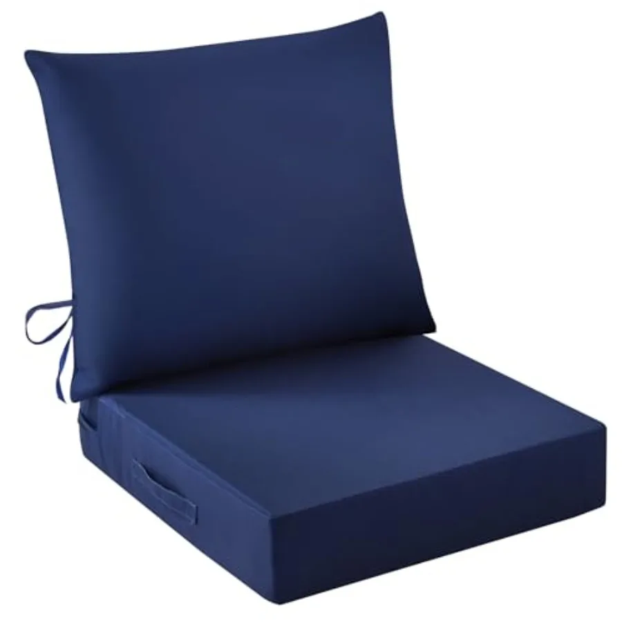 Outdoor Seat Cushion Set Waterproof and Fade Resistant Patio Chair Cushions Outdoors Cushion for Patio Furniture 24 x 24 x 4 In