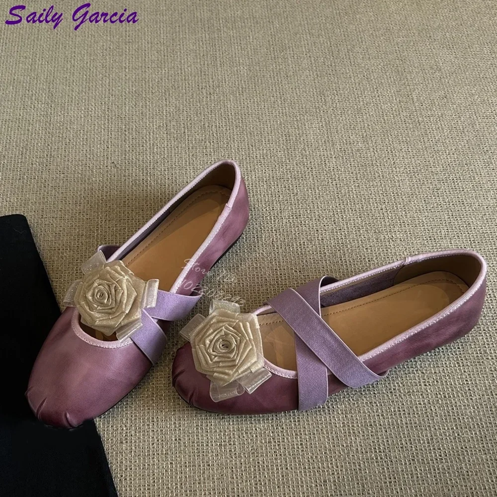 lace-flower-flats-sweet-round-toe-cross-strap-slip-on-casual-ballet-shoes-french-style-2025-spring-women-new-dress-elegant-shoes